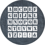 Schablonen Set mit einzelnen Buchstaben A-Z ● in vielen Größen