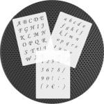 Extra kleine ca. 1cm hoch ○ Schrift- und Zahlen-Schablonen für Scrapbooking und Grusskarten