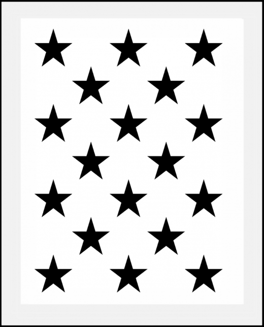 Muster-Schablone Sterne Nr.4 für Hintergründe auf Wand - Möbel oder Textilien