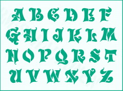 Schrift-Schablone Buchstaben groß ● ca. 3,5cm Alphabet Nr.26