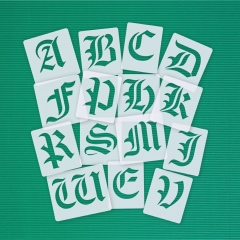 Alte Schrift Buchstaben groß einzelne Schablonen ca.10cm hoch Schrift-Schablonen-Set Nr.30