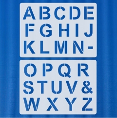 Schrift-Schablone Druck-Buchstaben ● 5cm hoch Alphabet groß Nr.4